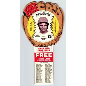 Pepsi-Cola Baseball Trading Card 1977 Pedro Borbon Cincinnati Reds MLB Trade